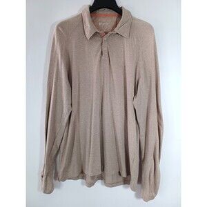 Coolibar Long Sleeve Polo Shirt Mens XL UPF 50 Sun Protection Heathered Golf